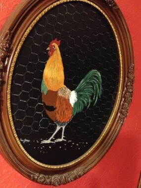 Rooster Wall Art Plaque in Multicolor by